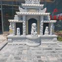 清远芝麻白中国黑石材套墓 花岗岩墓碑