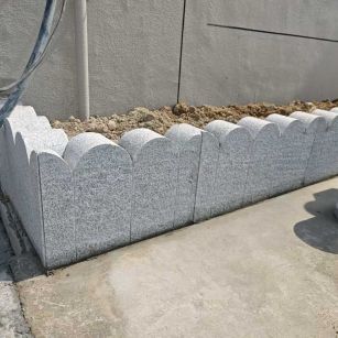 清远芝麻白花边石  围边石