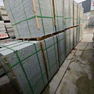 清远芝麻白地铺版 石材地铺石