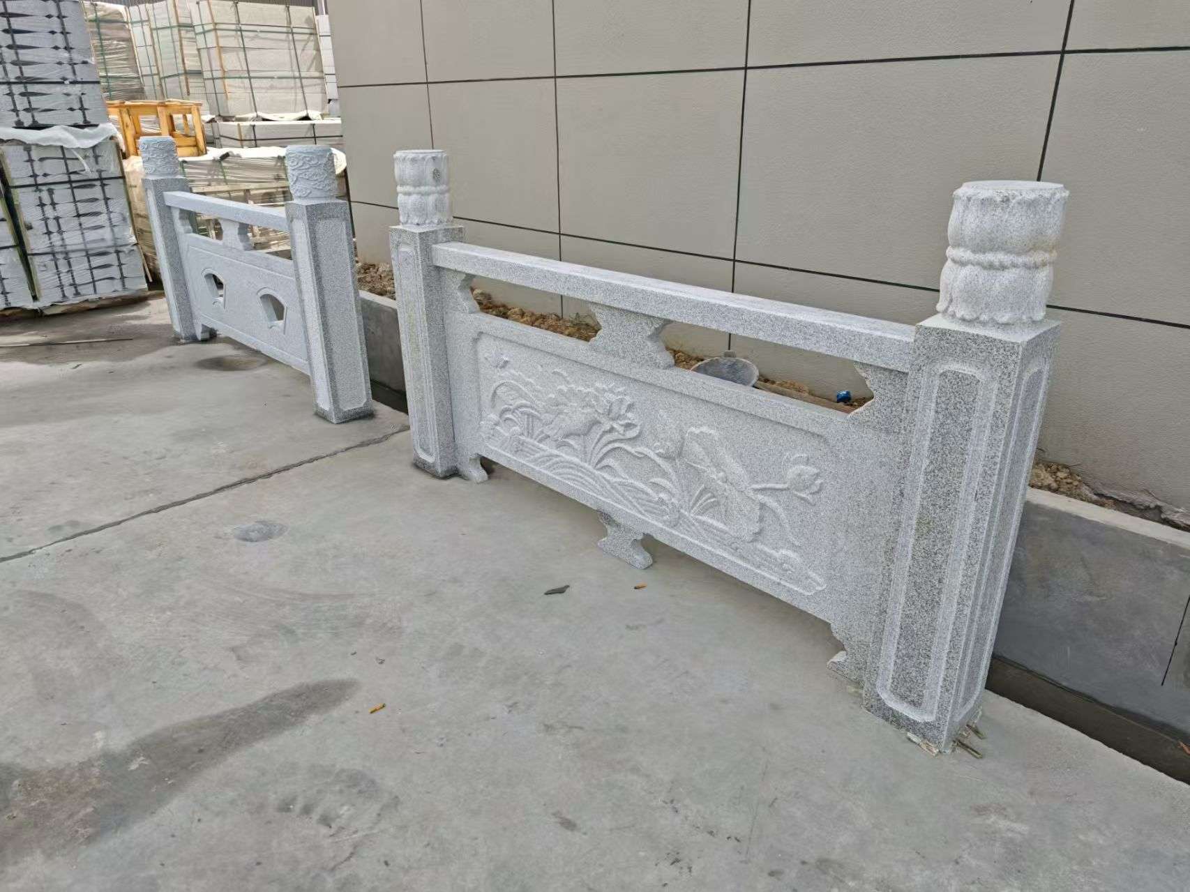 清远芝麻白河道栏杆 石材栏杆
